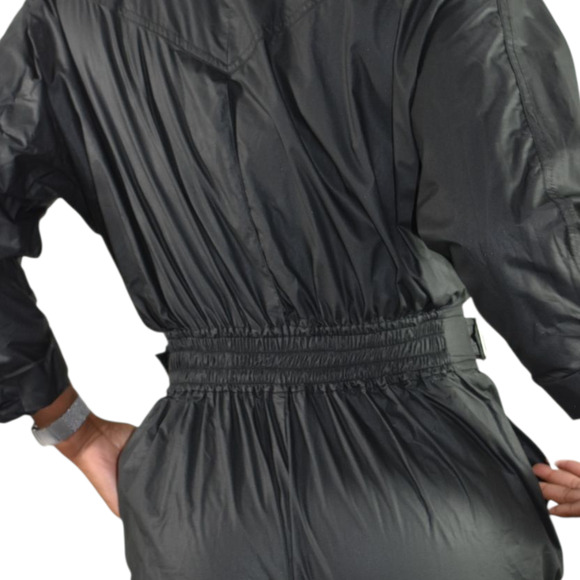Rebecca Minkoff Jumpsuit Black Parachute Moto Biker Cotton Ripstop Flightsuit XS - Picture 16 of 16